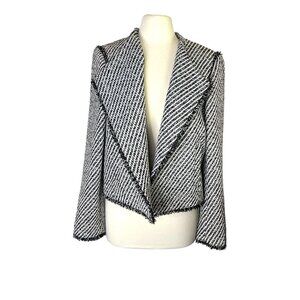 Ann Taylor Black and White Tweed Blazer